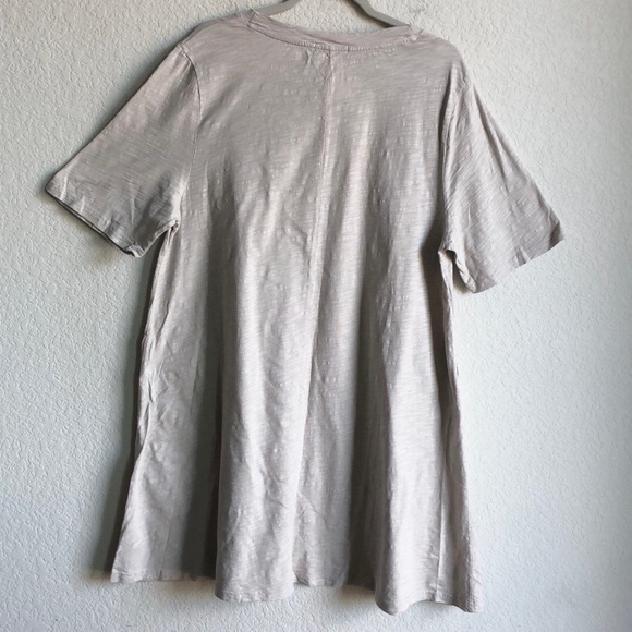 NWT Fresh Produce Lorna Short Sleeve Shirt Dress Cloud Grey Beige 1X Pockets - Picture 7 of 16